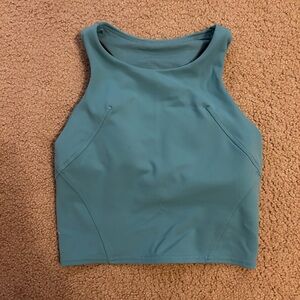 lululemon athletica wundertrain Teal Tank Top